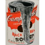 AFTER ANDY WARHOL (1928-1987) BIG TORN CAMPBELL'S SOUP CAN (BLACK BEAN) Photolithographic poster, in