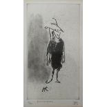 •SIR HUGH CASSON, CH, KCVO, PRA (1910-1999) SCHOOLGIRL Etching and aquatint, signed with initials,