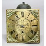 STEEL LANTERN CLOCK MOVEMENT, possibly late 17th century, the 30 hour, four pillar movement with