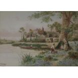 WALTER STUART LLOYD (Fl.1875-1929) SPRINGTIME, SUSSEX Signed, watercolour 23.5 x 33.5cm. ++ Some