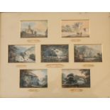 ATTRIBUTED TO THE REV. JOHN SWETE (1752-1821) SEVEN DEVON SKETCHES: CHAPEL AT SALCOMBE; TAVISTOKE