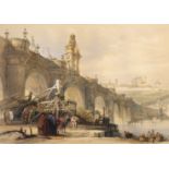 DAVID ROBERTS, RA (1796-1864) BRIDGE OF TOLEDO, MADRID (from `PICTURESQUE SKETCHES IN SPAIN`) Tinted