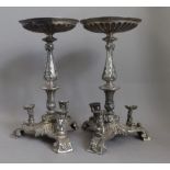 Pair of Victorian Plated Comport Stands