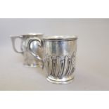 Two Silver Christening Mugs