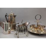 Plated Ware: Salver, Egg Frame, Sauceboat, Ice Pail, Hot Water Jug, Hot Milk Jug etc.