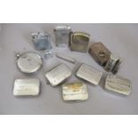 Five Advertising Vesta Boxes, Eight Various Lighters (Two Miniature)