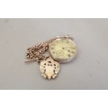 Gold Plated Pocket Watch and 9ct Gold Chain & Fob