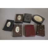 Six Assorted Vesta Cases including a Nut 'Gare Au Feu' and Seven Bakelite Examples