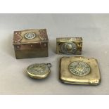 German WW1 Brass Lighter and Cigarette Case and Two Other Items