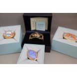 Four Boxed Halcyon Days Enamel Boxes