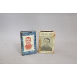 Two Celluloid Matchbox Covers, Lt. Robinson VC.R.F.C. 'The End of the Baby Killer' Zeppelin L21