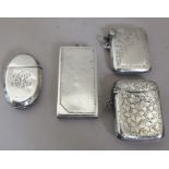 Four Silver Vesta Case, Birmingham 1903, Birmingham 1896, Birmingham 1906 and one other