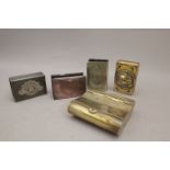 Four Various Matchbox Covers, WW1, Including Australian Commonwealth Military Forces and a Brass