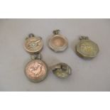 Five Brass & Copper Lighters, WW1 British & French, One Cheshire Regiment