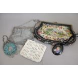 Beaded Victorian Purse & Mesh & Needlework Examples etc