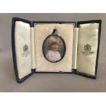 Leather Cased Portrait Miniature