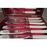 Cased Carving Set & Cased Fish Knives & Forks