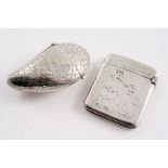 AN EDWARDIAN SILVER VESTA CASE A "Souvenir of a Midsummer Night's Dream, Adelphi Theatre 1906 with