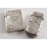 AN EARLY 20TH CENTURY AMERICAN SILVER VESTA CASE advertising the "B.P.O.E" (Benevolent and