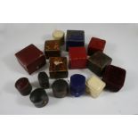 FIFTEEN ASSORTED RING BOXES
