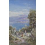 CHARLES EDMUND ROWBOTHAM (1858-1921) SORRENTO, BAY OF NAPLES; LAKE MAGGIORE FROM ABOVE STRESA A