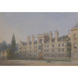 GEORGE PYNE (1800-1884) WADHAM COLLEGE, OXFORD Signed and dated 1872, watercolour and pencil 14.5