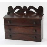 OAK WALL MOUNTED CUTLERY/CANDLE BOX 18th century, with pierced back plate, sloped lid and single