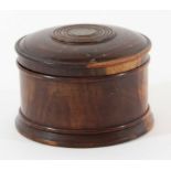 LIGNUM VITAE COASTER BOX the lid and each of the five lignum coasters within inset with Jamaican