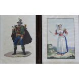 MICHELE DE VITO (19th Century) FOUR ITALIAN COSTUME SUBJECTS comprising Costume di Procida,