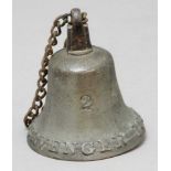 BRONZE SHIP'S BELL, inscribed H Dodd, Scavenger, 1839 to the rim and the number 2 to the body,