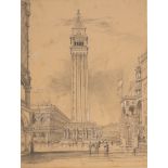 WILLIAM LEIGHTON LEITCH (1804-1883) CAMPANILE DI S. MARCO, VENICE Signed and dated 1834, pencil