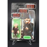 STAR WARS CARDED FIGURE - REE YEES a 1983 Star Wars Return of the Jedi Tri-Logo carded figure of