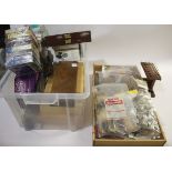 FLY BOXES & FLY TYING ACCESSORIES a mixed lot including some boxes containing a variety of flies,