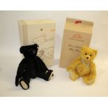 TWO STEIFF BEARS a Steiff 1907 Black Teddy Bear (2008), No 2183 of 3000 made and with a box and