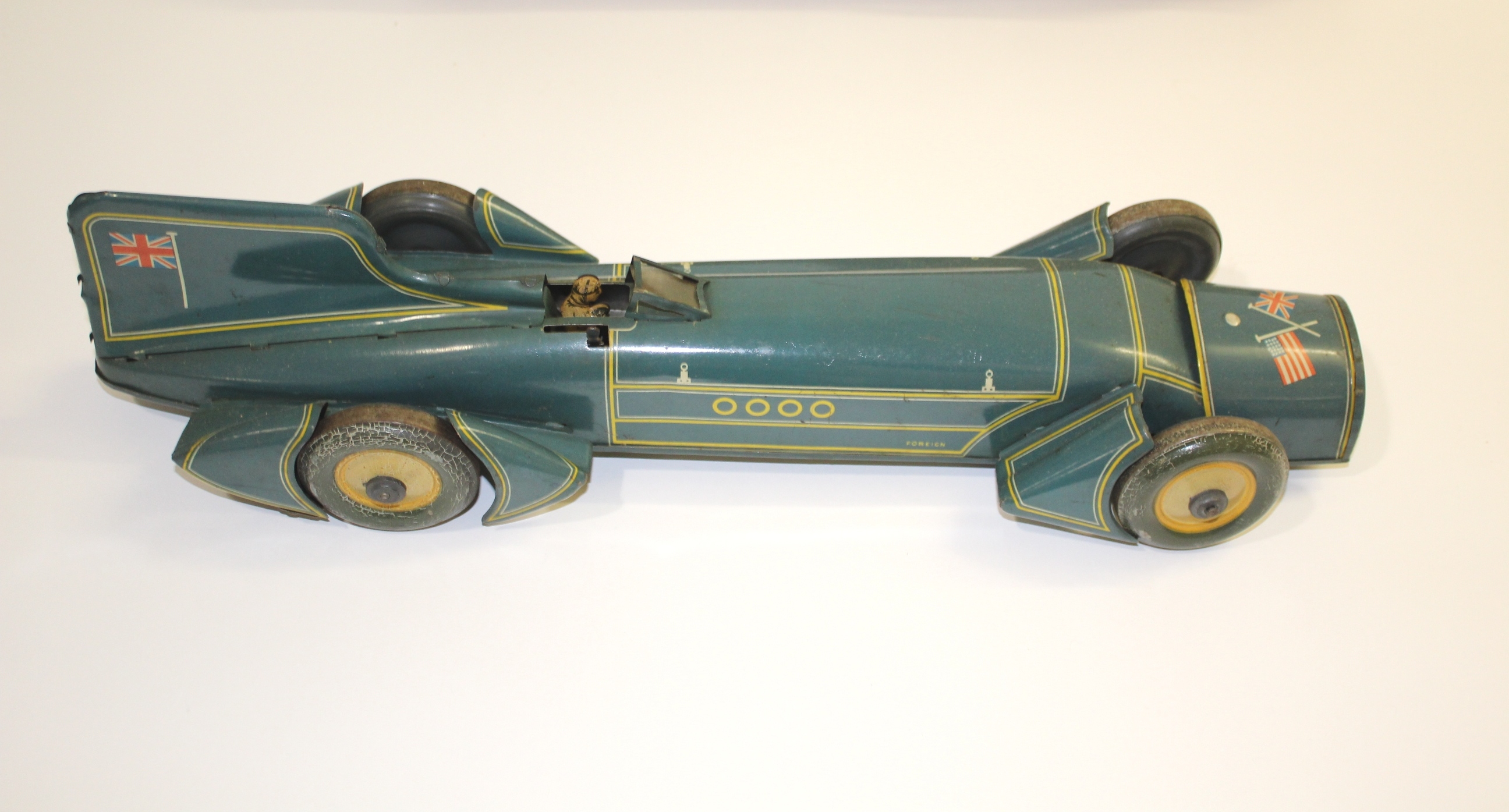 GUNTHERMANN TINPLATE CLOCKWORK CAR - CAPTAIN CAMPBELL a tin plate clockwork model of Captain - Image 6 of 7