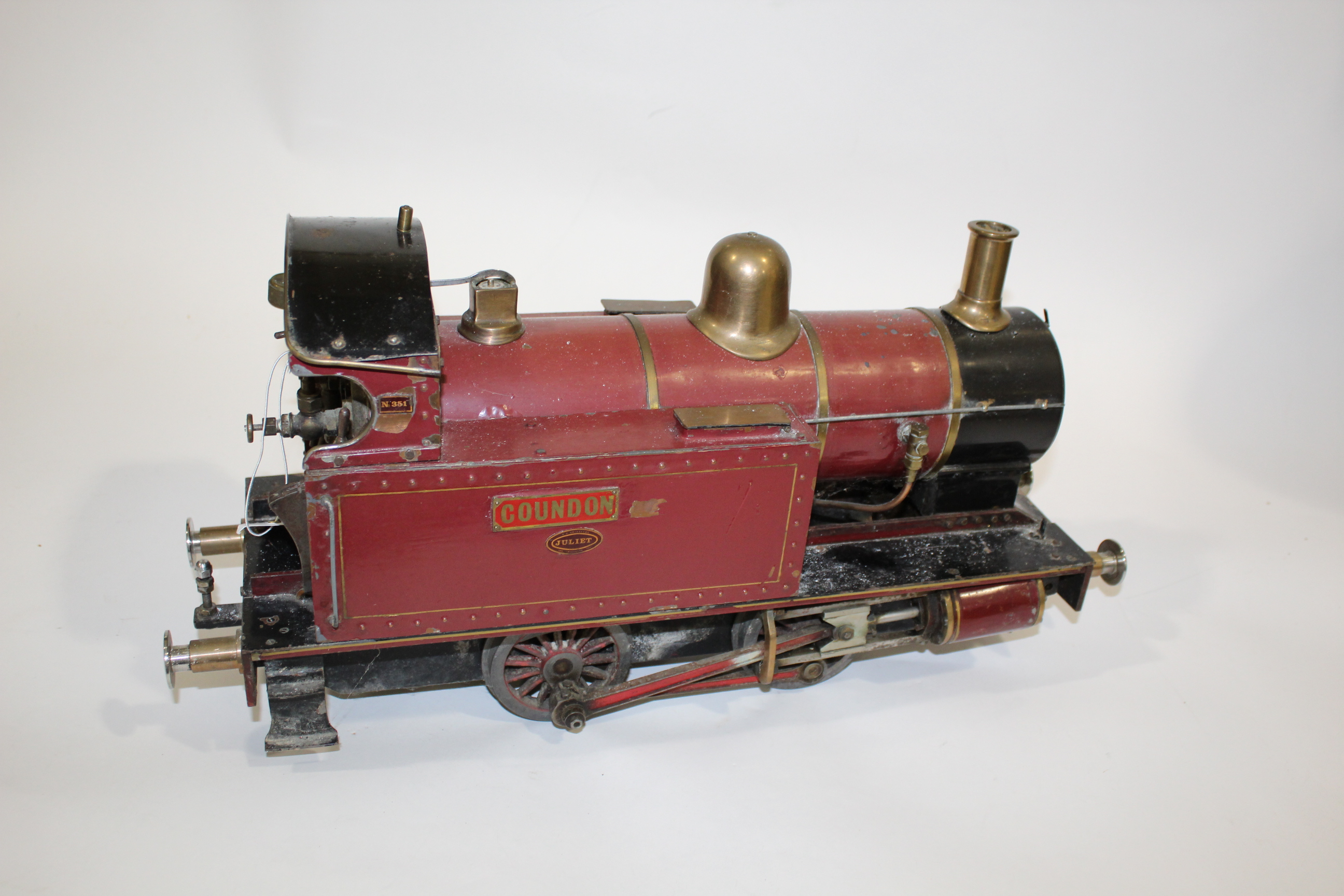 SCRATCH BUILT STEAM LOCOMOTIVE & TENDER - JULIET 'COUNDON' a 3 1/2" gauge steam tank locomotive, 0- - Image 3 of 6