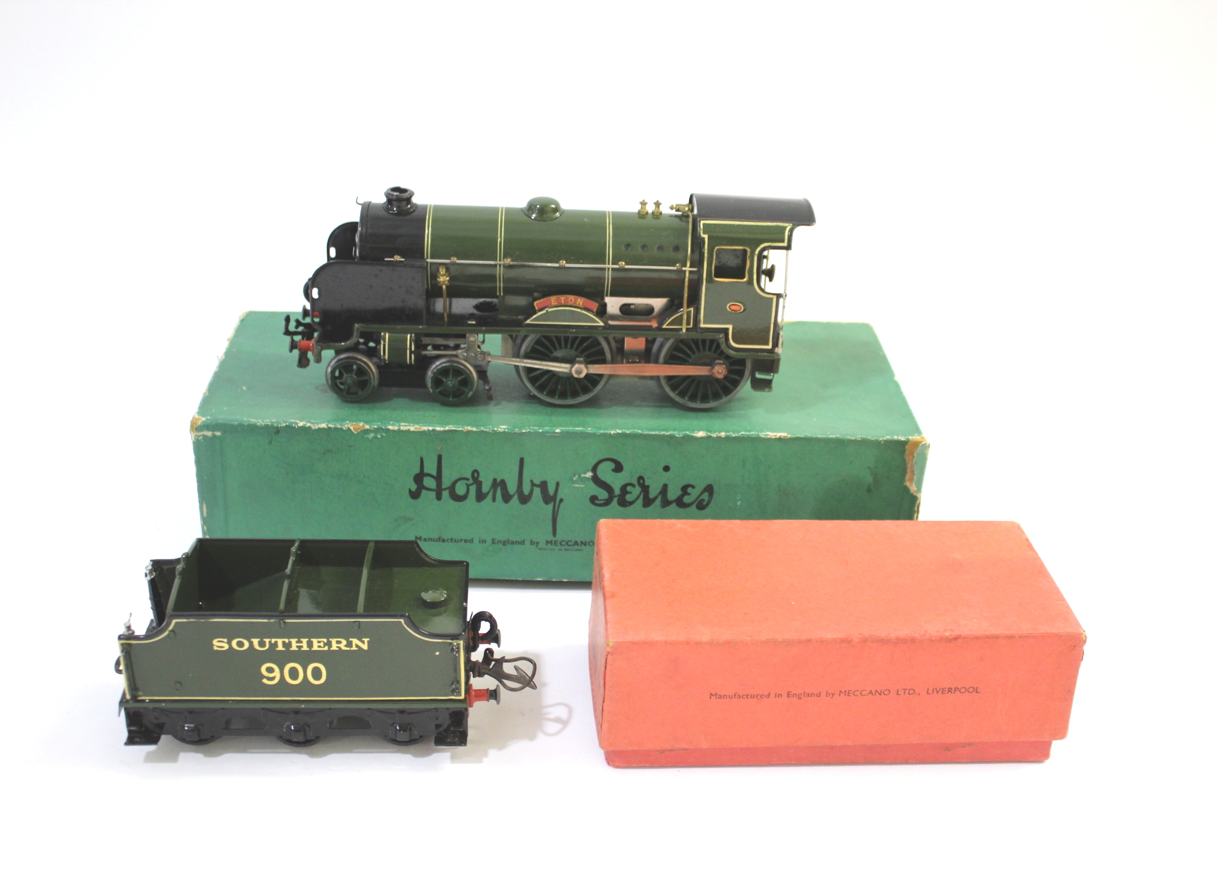 HORNBY 0 GAUGE LOCOMOTIVE & TENDER - ETON a E420 Southern Schools Class Eton locomotive, 20v - Image 2 of 2