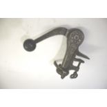 VINTAGE METAL BOTTLE OPENER/CORKSCREW - SAFETY an interesting heavy metal device, with a large