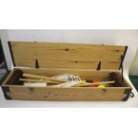 BOXED TOWNSEND 'THE GRANGE' CROQUET SET a boxed croquet set, containing 4 mallets, 4 balls, 6