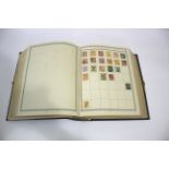 LINCOLN STAMP ALBUM early Lincoln album of World Stamps with Great Britain, British Commonwealth,