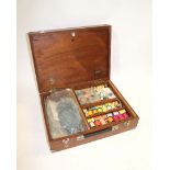 FISHING - FLY TYING BOX & ACCESSORIES a boxed set including a variety of feathers (Indian Cock Cape,