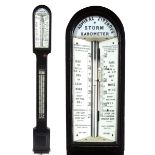 NEGRETTI & ZAMBRA FITZROY STORM BAROMETER an Admiral Fitzroy Storm Barometer, in an ebonised