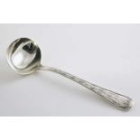 AN EARLY VICTORIAN ELIZABETHAN PATTERN SAUCE LADLE by William Eaton, London 1845; 7.5" (19 cms)