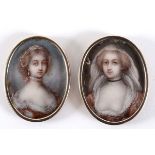 ENGLISH SCHOOL 19TH CENTURY Miniature portrait of Blanch (sic.) Somerset,Baroness Arundel of Wardour