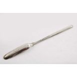 REGIMENTAL INTEREST:- A Victorian Thread pattern marrow scoop with shoulders, engraved with the