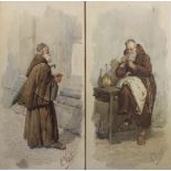 EDOUARDO VITALI (Fl.c.1900) SERVICE TIMES; ROUTINE REPAIRS A pair, both signed, watercolour on card,