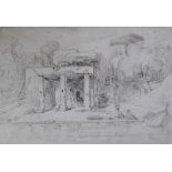 FIVE WATERCOLOURS AND DRAWINGS comprising works by or attributed to William James Muller (viaduct,