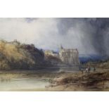 WILLIAM CALLOW, RWS (1812-1908) RIVER SCENE WITH CASTLE (ON THE RHINE?) Signed, watercolour