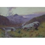 JOHN ABERNETHY LYNAS GRAY (1869-1940) LAKE OGWEN, NANT FFRANCON PASS, NORTH WALES; A LAKE IN THE