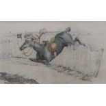 HENRY ALKEN (1785-1851) TAKING A TUMBLE Bears attribution Mr Allen (sic), watercolour and pencil